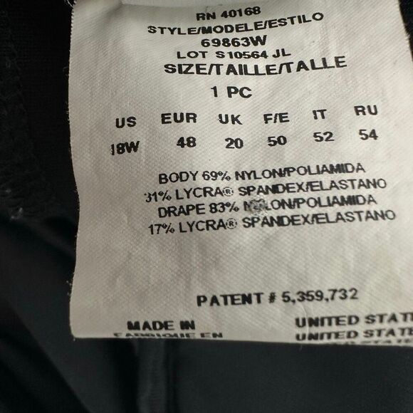 Miraclesuit 18W Black Slimming Swimsuit - Picture 5 of 6